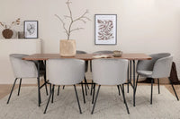 Spisegruppe Berit & Uno 200 x 90 – grå og natur