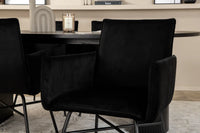Spisegruppe oval 200 x 90 – svart