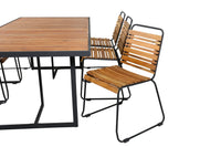 Spisegruppe 200 × 100 + spisestol 2-pakk – natur