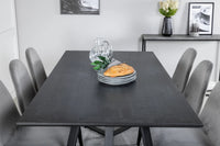 Spisegruppe Polar & Marina 2-pakk 180 x 90 – grå og svart