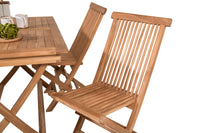 Spisestol Kenya 2-pakk + rektangulært spisebord 120 x 70 – natur