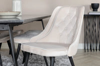Spisestol Velvet Deluxe 2-pakk – beige