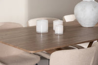 Spisestol Modesto & Piazza 2-pakk + Spisebord rektangulært 180 x 90 – beige og mocca