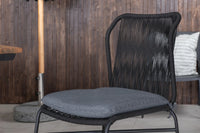 Spisestol 4-pakk – svart + rektangulært spisebord 200 × 100 – natur
