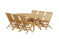 Spisestol Kenya 2-pakk + Spisebord ovalt 200 x 90 – natur