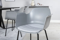 Spisegruppe Comfort & Marina 2-pakk 180 x 90 – grå og svart