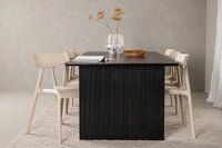 Spisegruppe Ursholmen & Vail 2-pakk 200 × 100 – beige og svart