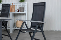Posisjonsstol Albany & Levels 2-pakk + Spisebord 160 x 100 – svart