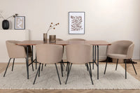 Spisegruppe Berit & Uno 200 x 90 – beige og natur