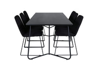 Spisegruppe Muce & Petra 2-pakk 190 x 90 – svart