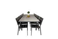 Spisegruppe Levels rektangulær 229 × 100 + spisestol 2-pakk – svart
