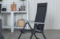Posisjonsstol Albany & Levels 2-pakk + Spisebord 160 x 100 – svart