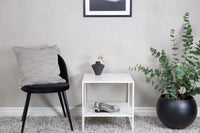 Sidebord stål 50 x 50 – hvit