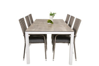 Spisegruppe Anna & Llama 2-pakk 205 × 100 – grå