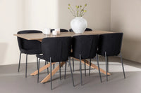 Spisegruppe 180 x 90 2-pakk – mokka og svart