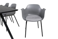 Spisegruppe Comfort & Marina 2-pakk 180 x 90 – grå og svart