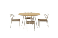 Spisegruppe San Vito & Alfons Rund ⌀120 – beige