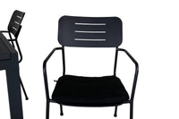Spisestol Nicke & Marbella 2-pakk + rektangulært spisebord 160 x 100 – svart