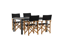 Spisestol Marion 2-pakk + Rektangulært spisebord Togo 150 x 90 – natur og svart
