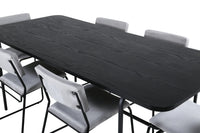 Spisegruppe Kenth & Uno 2-pakk 200 x 90 – grå og svart