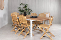 Spisegruppe Cane & Panama 160 x 90 – natur og hvit