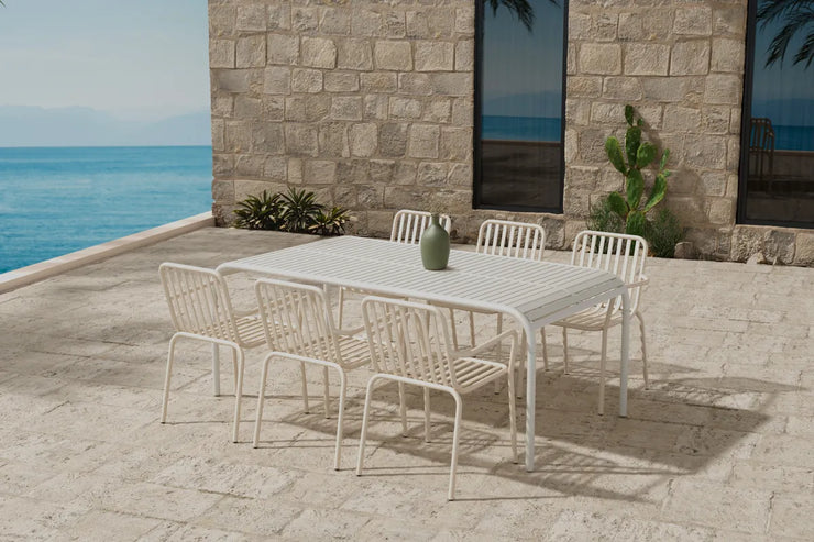 Spisestol Peking & Borneo 2-pakk + Spisebord 200 × 100 – beige