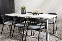 Spisegruppe Slit & Lina 200 x 90 – svart og beige
