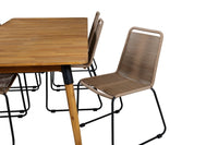 Spisegruppe Julian & Lindos 210 x 100 2-pakk – natur og brun