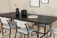 Spisegruppe Kenth & Uno 2-pakk 200 x 90 – grå og svart