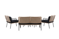 Sofagruppe Paola – svart og natur