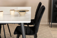 Spisegruppe Jimmy & Windu 150 x 90 – hvit og svart