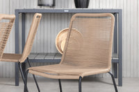 Spisestol Lindos & Marbella 2-pakk + spisebord rektangulært 160 x 100 – brun og svart