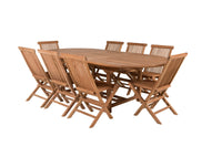 Spisestol Kenya 2-pakk + Spisebord ovalt 180 x 120 – natur