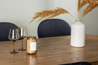 Spisegruppe oval 180 x 90 med 2-pakk spisestoler – svart og natur