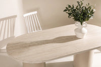 Spisebord Narvik ovalt 200 × 100 – beige