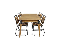 Spisegruppe Julian & Bois 210 x 100 + 2-pakk spisestol – natur