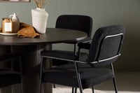 Spisegruppe Olivia & Yesterday Rund ⌀110 2-pakk – mokka og svart