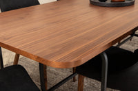 Spisegruppe Uno & Leone 200 x 90 2-pakk – natur og svart