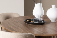 Spisegruppe Modesto & Olivia 2-pakk + Rundt ⌀110 – beige og brun