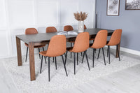 Spisegruppe Slider & Polar 170 x 95 2-pakk – natur og brun