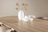 Spisestol Modesto & Bootcut 2-pakk + Spisebord ovalt 230 x 115 – beige og natur
