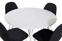 Spisegruppe Plaza & Polar Rund ⌀100 2-pakk – hvit og svart