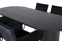 Spisegruppe oval 200 x 90 – svart