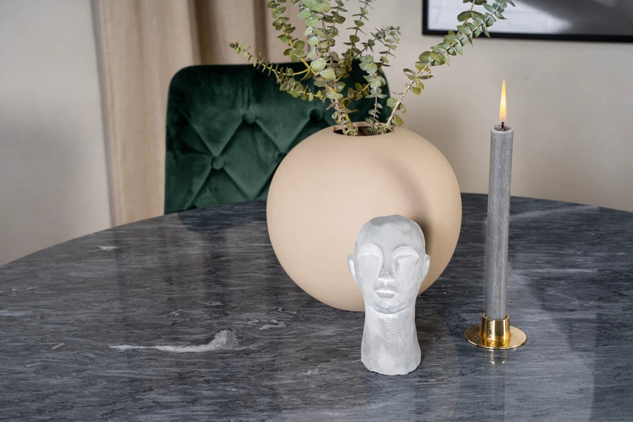 Spisegruppe Estelle & Velvet Deluxe Rund ⌀106 2-pakk – mørk grå og grønn