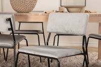 Spisegruppe Slider & Kenth rektangulær 170 x 95 med 2-pakk spisestoler – hvitkalket og grå