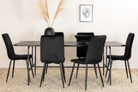 Spisegruppe Uno & Windu 200 x 90 + 2-pakk – svart