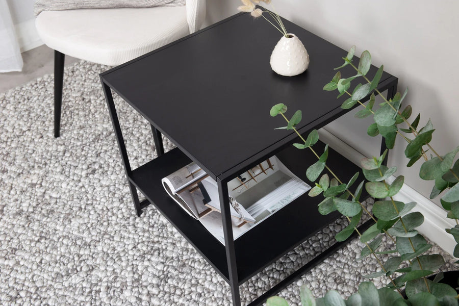 Sidebord Stål 50 x 50 – svart