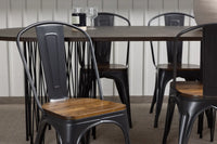 Spisestol Tempe & Stone 2-pakk + Spisebord ovalt 220 x 100 – valnøtt og mokka