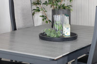 Spisegruppe Levels & Copacabana 160 x 100 + reklinerstol 2-pakk – svart