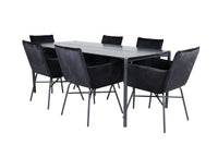 Spisegruppe Pelle & Petra 190 x 90 – svart